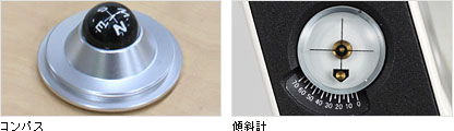 コンパスと傾斜計を内蔵