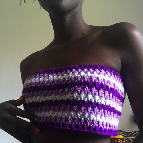 Alpine stitch crochet bandeau, easy crochet pattern, crochet bandeau top pattern