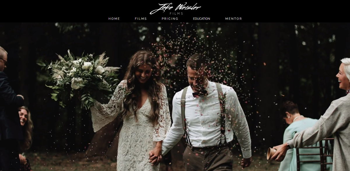 Screenshot of Jake Weisler Films, from the videography websites collection.