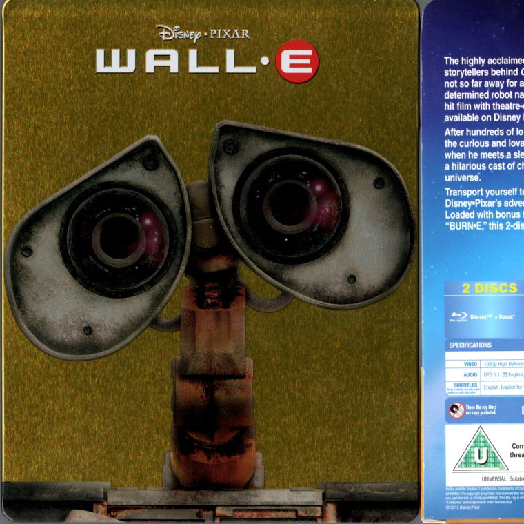 Blu-ray Film Walt Disney Pixar Steelbook Wall-e