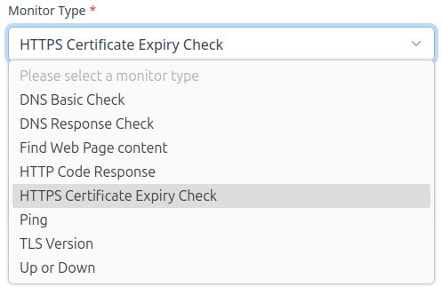 Select your monitor type