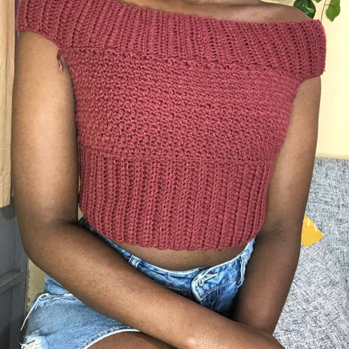 Off-Shoulder-Häkeltop