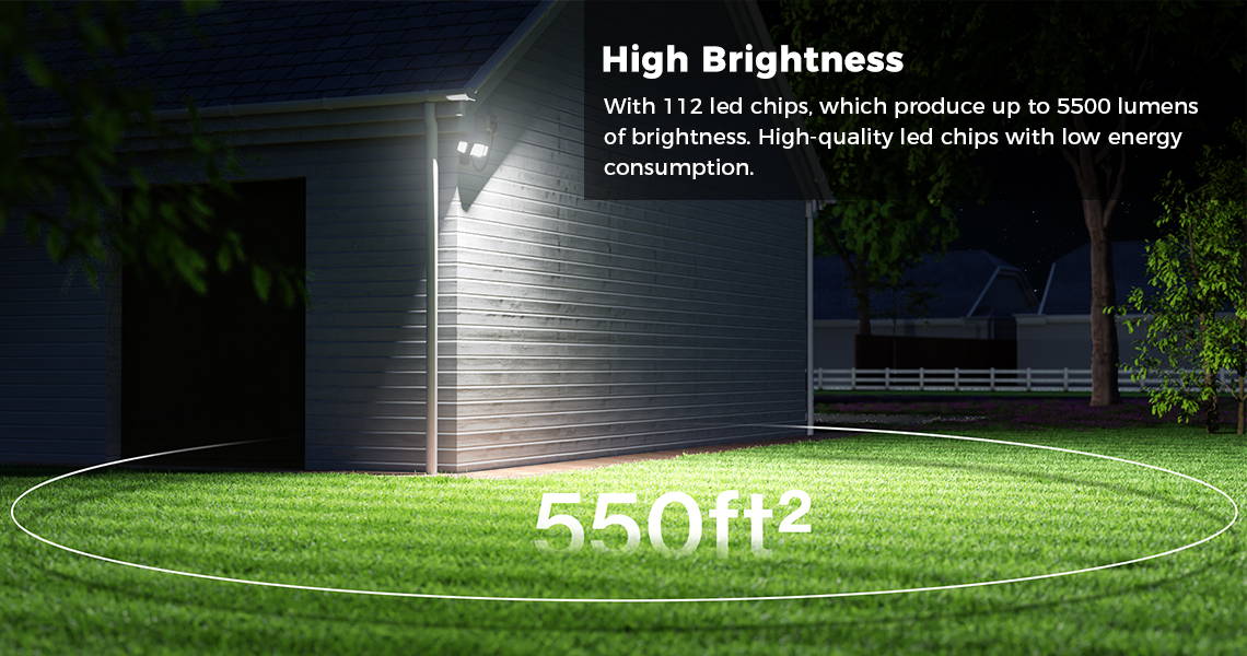 55W LED Outdoor Lights with Plug High Brightness