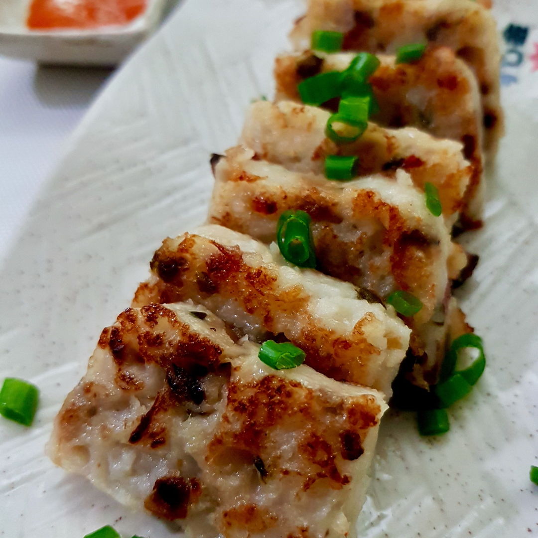 Yummy radish cake.