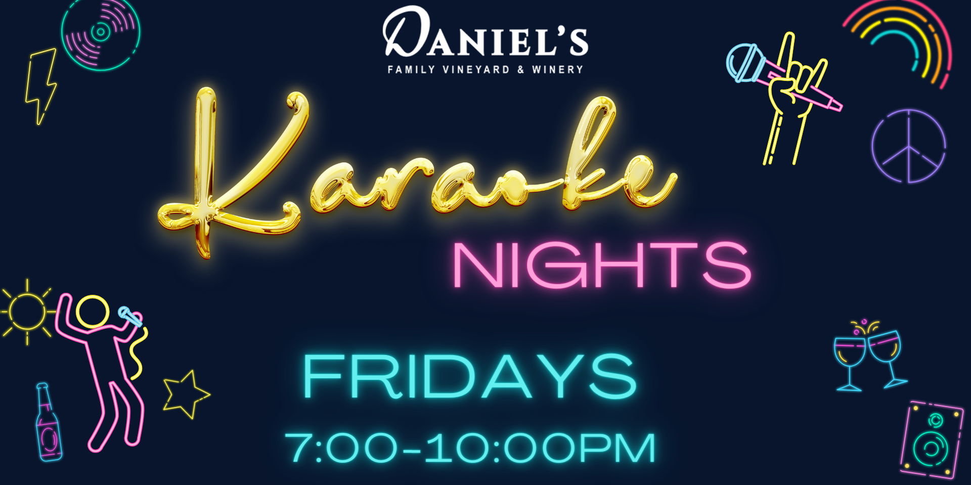 Karaoke/DJ Nights at Daniel's Vineyard promotional image