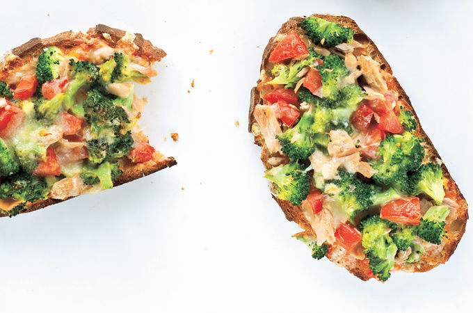 Tuna and Broccoli Open-Faced Sandwiches