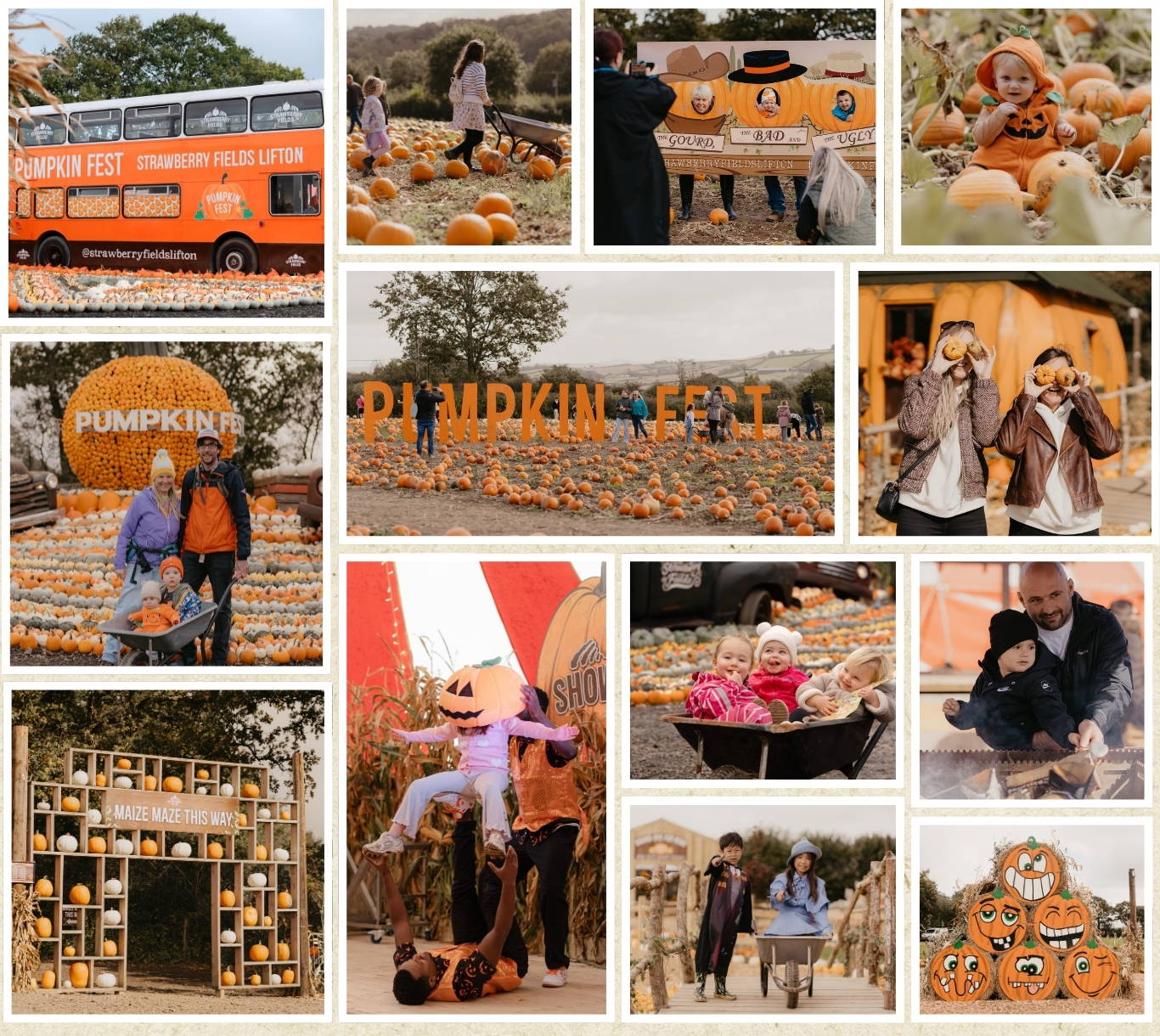 Discover the biggest and best pumpkin festival in Devon & Cornwall, and South West! Pumpkin Fest at Strawberry Fields is the ultimate family day out with a huge pumpkin patch, pumpkin picking, maize maze, barrel train rides, photo spots, tasty autumn treats & fun for all ages. Book now!