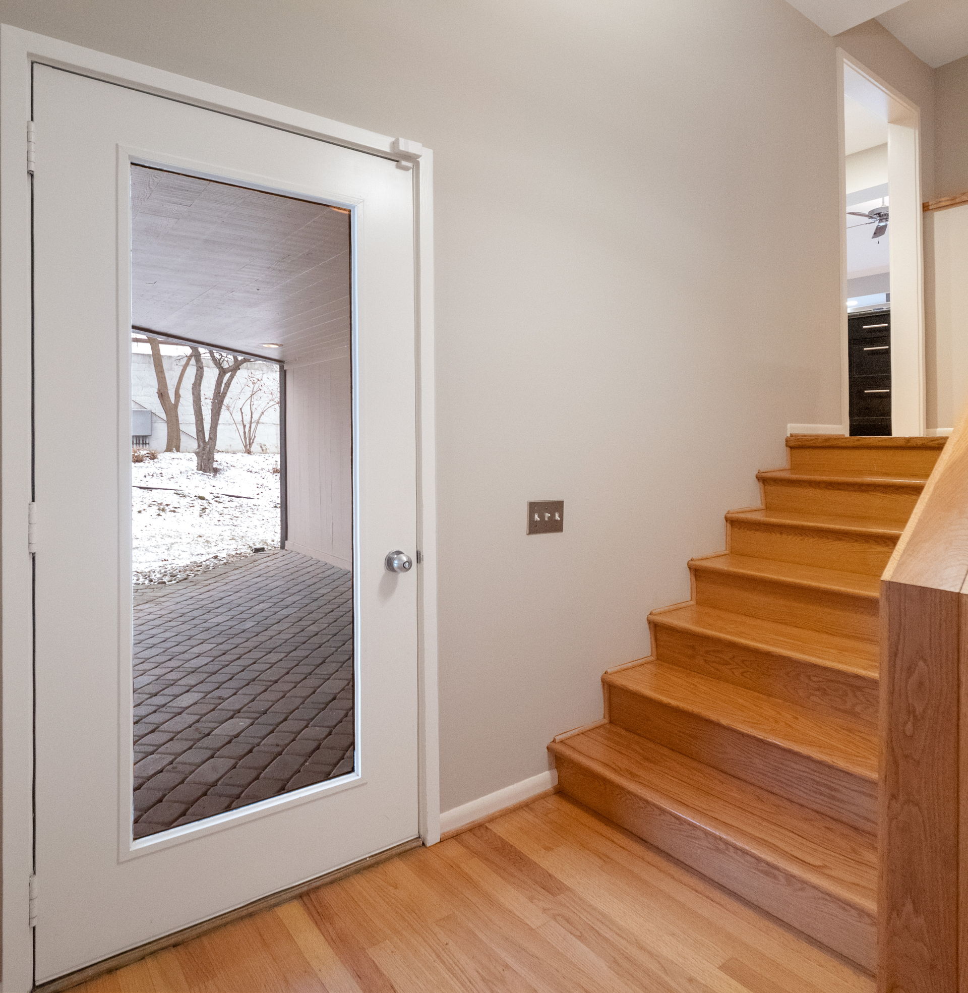 entryway featuring hardwood flooring
