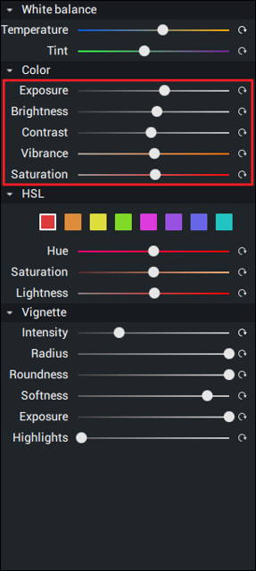 change color settings in Fotosifter