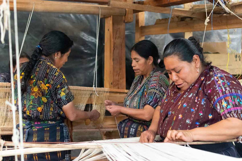 Mayan Kaqchikel Women Weaving