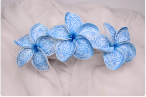 Ocean Turtle Frangipani Real Touch (6 Pack) - Realistic Artificial Flowers - Image 4