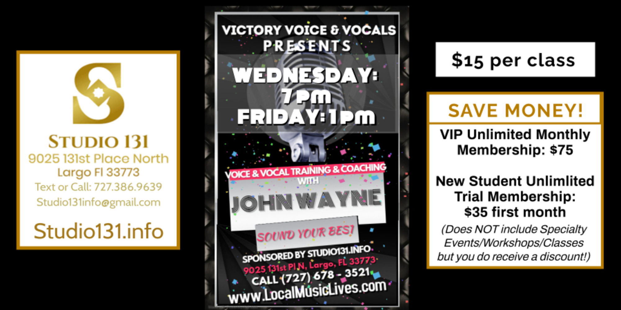 Victory Voice and Vocal Lessons with John Wayne promotional image