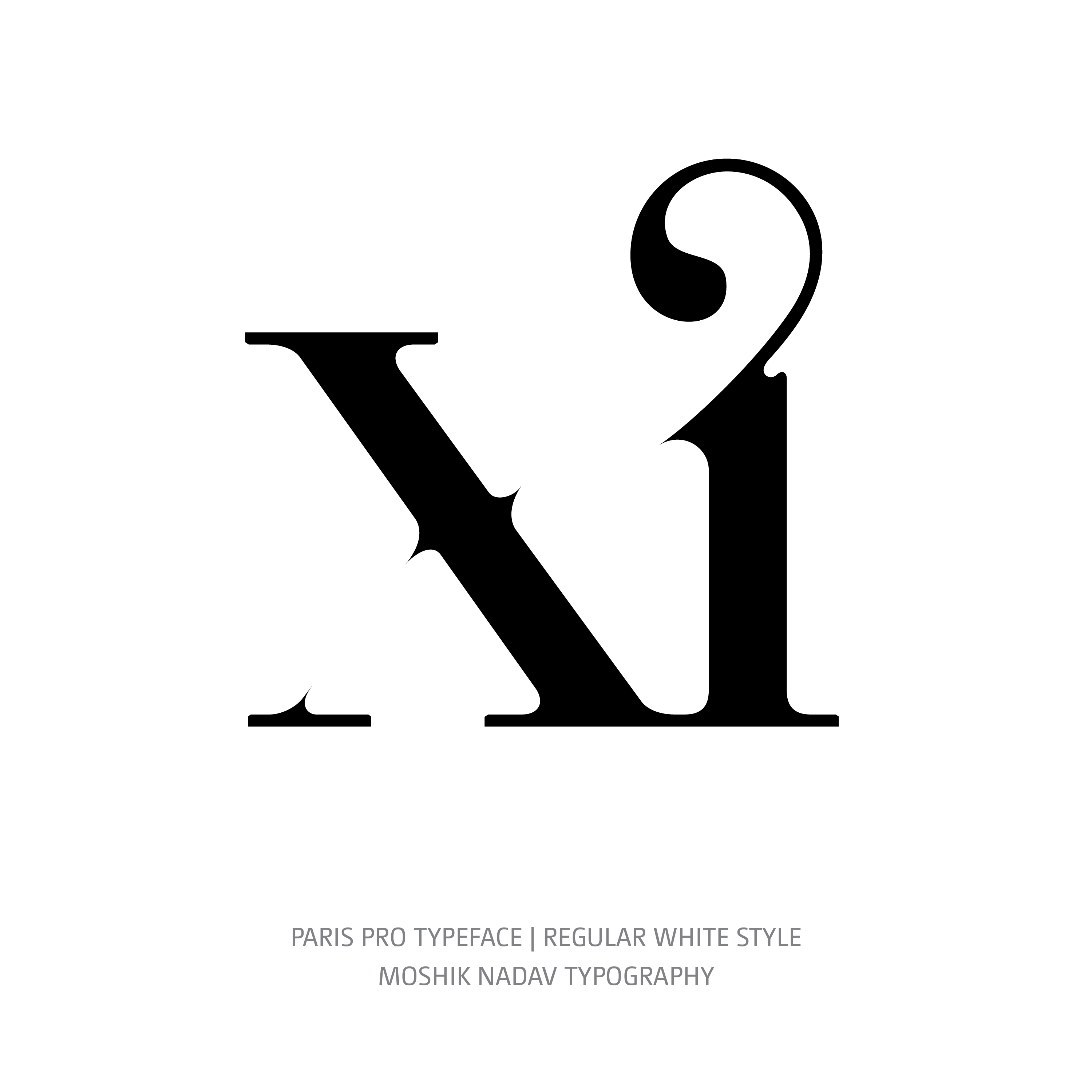 Paris Pro Typeface Regular White glyph