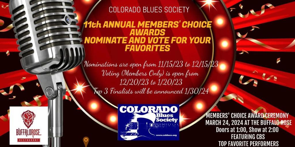 Live @ The Rose - Colorado Blues Society Members Choice Awards promotional image