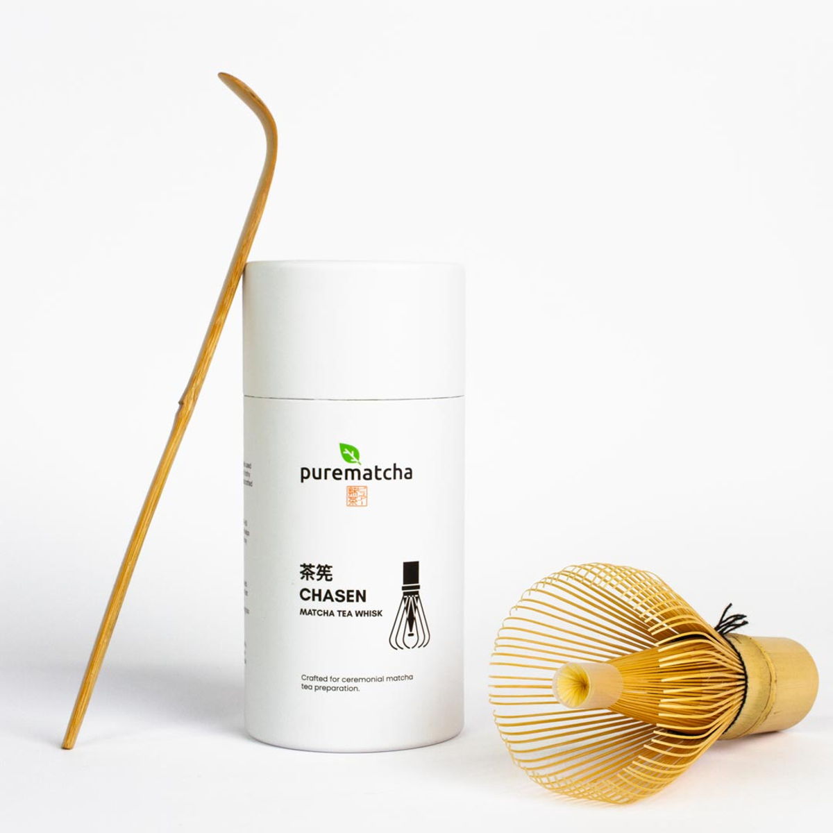 Zen style matcha whisk and scoop
