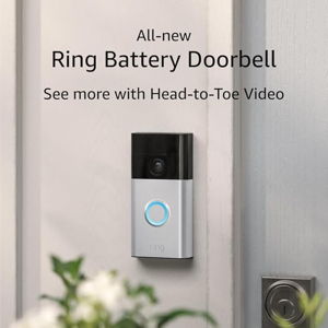 Ring Battery Doorbell, Head-to-Toe Video, Live View with Two-Way Talk, and Motion Detection & Alerts (2024 release), Satin Nickel