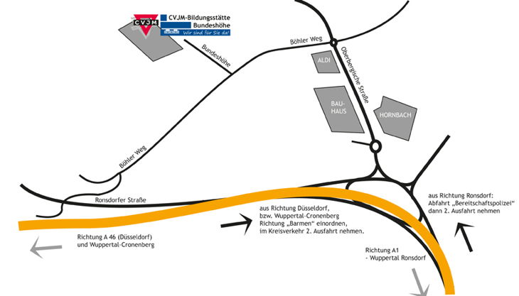 anfahrt zum cvjm haus