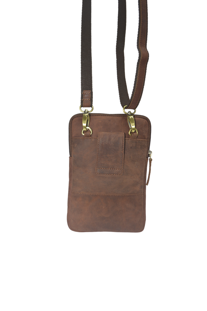 Quality Full Grain Hunter Leather Shoulder/Crossbody Bag - Image 3