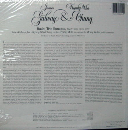 ★Sealed★ RCA Red Seal / GALWAY-CHUNG, - Bach Trio Sonatas!