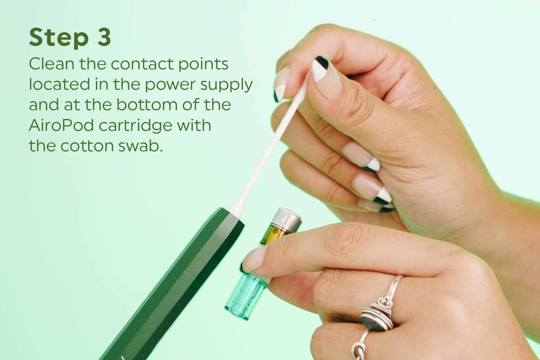 Step 3 for how to clean your AiroPro vape
