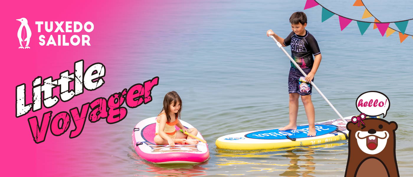 Tuxedo sailor paddle board for child in Canada