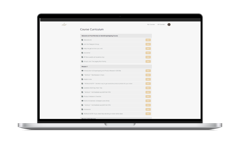 laptop with course modules