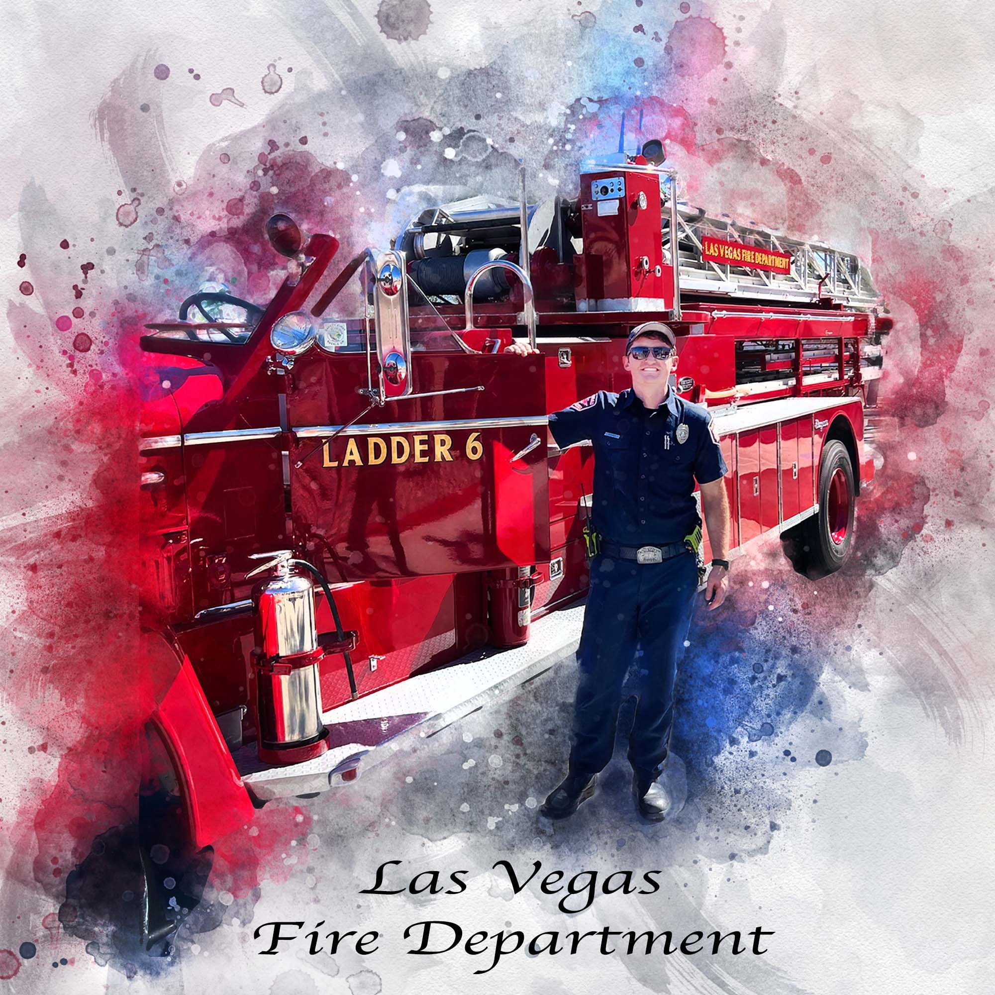 Thank you for your Service Gift for Firefighter Appreciation Day |  Firefighter Gift | Fire Department Gifts | Firefighter Presents Ideas- FromPicToArt