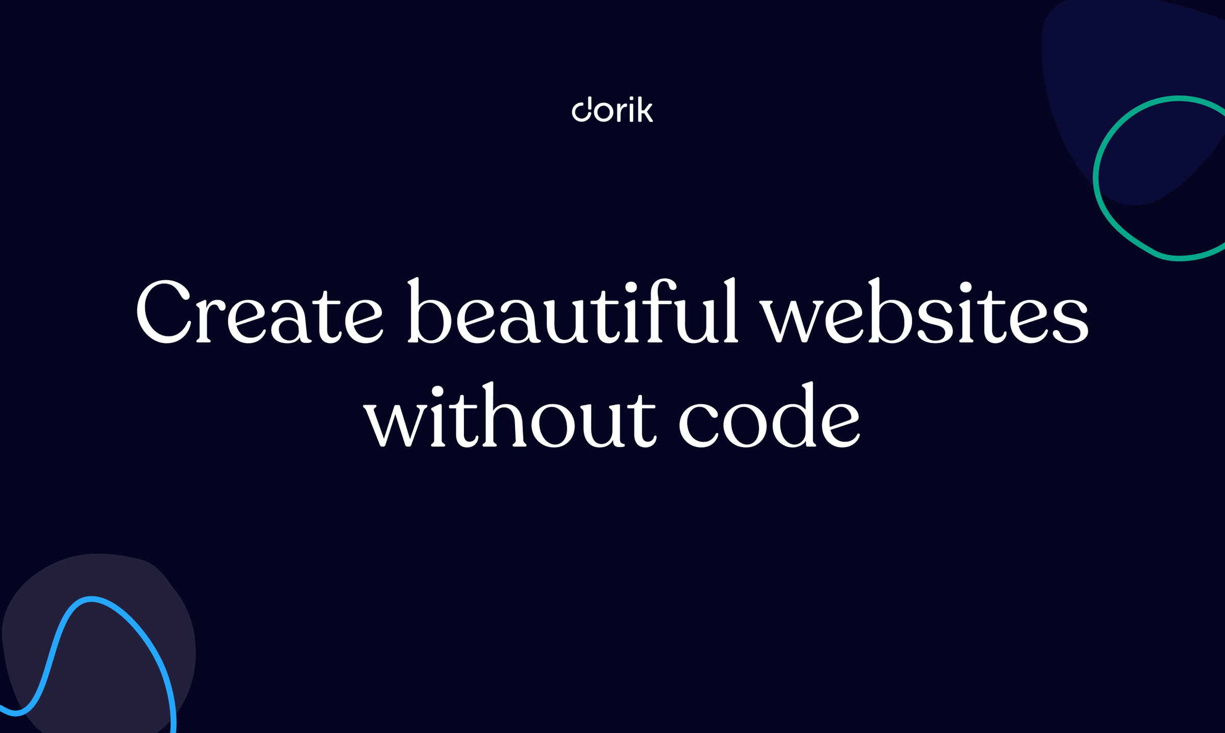 Dorik - AI Website Building Platform