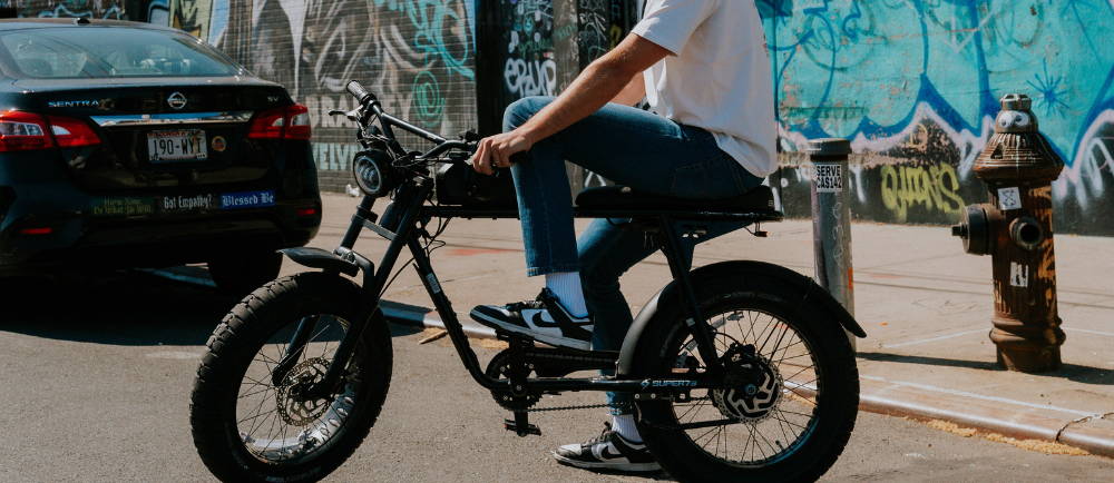 Rider on Super73 electric bike