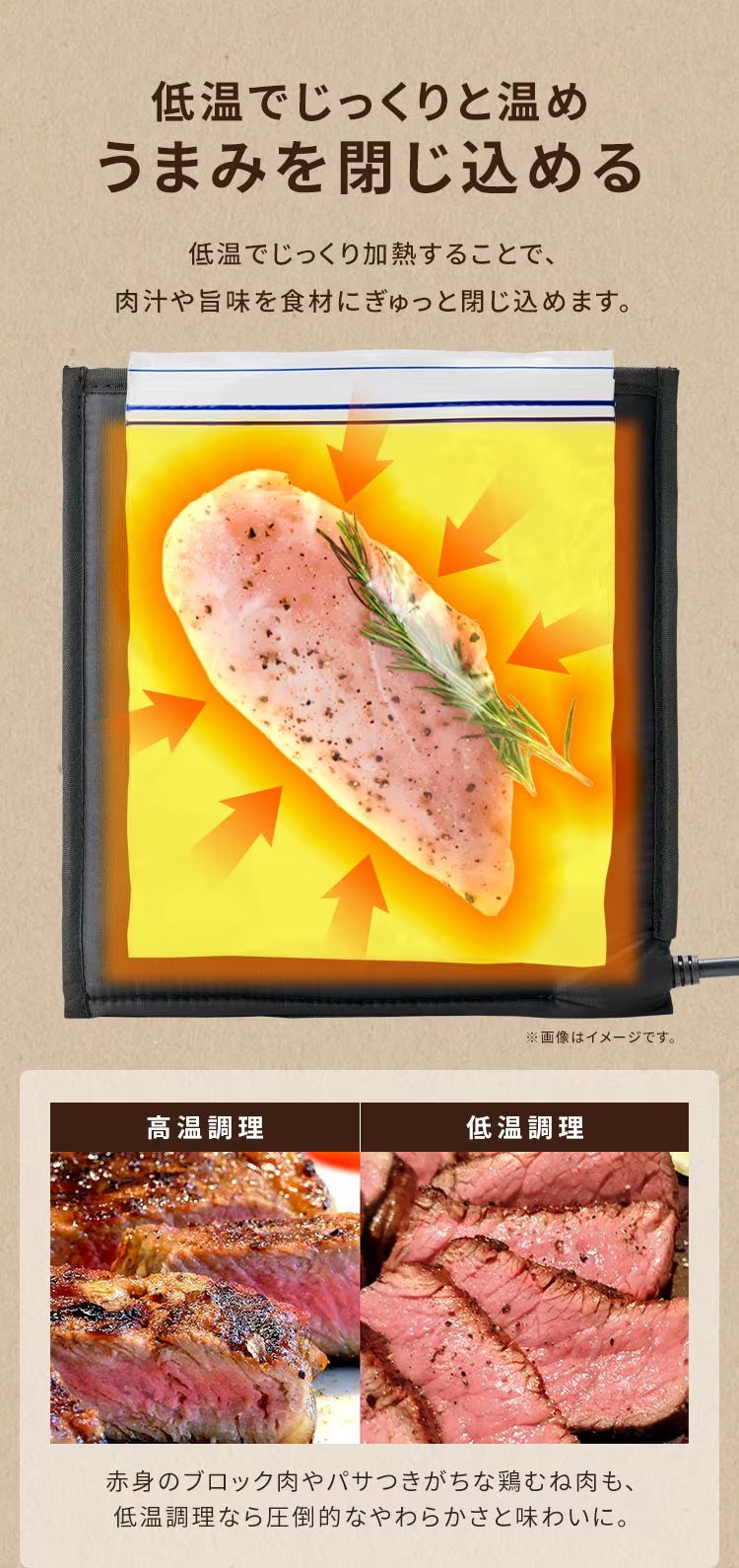 うまみを閉じ込める