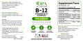 OPA Liquid Vitamin B12 Label and Directions