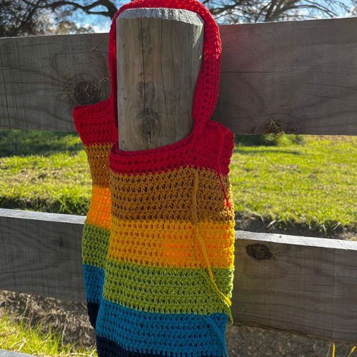 Reverse Rainbow Bag