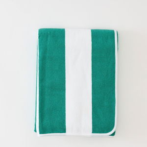 Weezie Beach Towel (Green Stripe)
