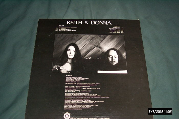 Keith & Donna - Keith & Donna grateful dead members lp nm
