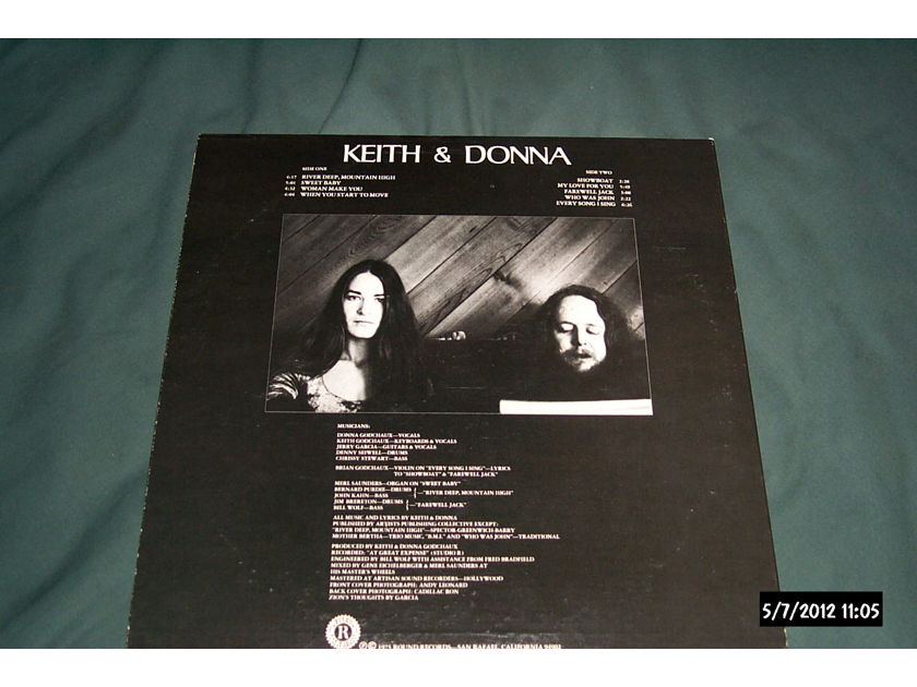 Keith & Donna - Keith & Donna grateful dead members lp nm