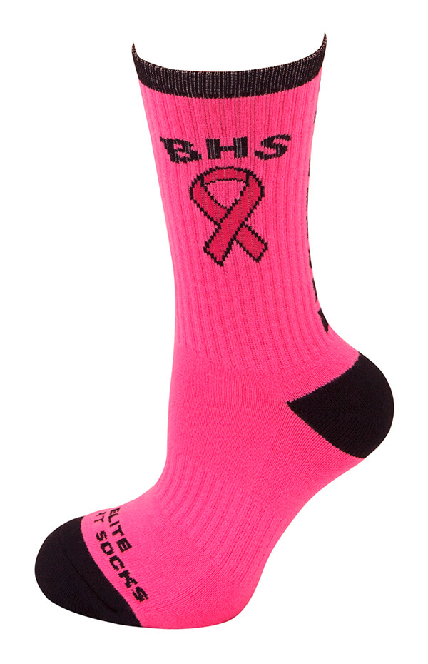 breast cancer elite socks