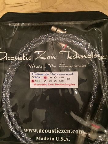 Acoustic Zen Absolute Silver Reference 1m XLR Mint cust...
