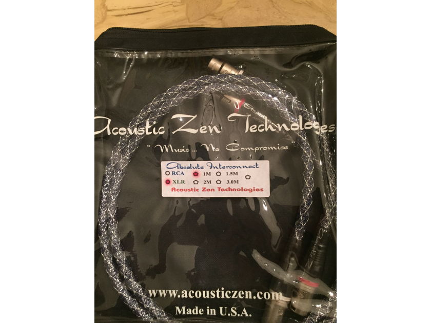 Acoustic Zen Absolute Silver Reference 1m XLR Mint customer trade-in
