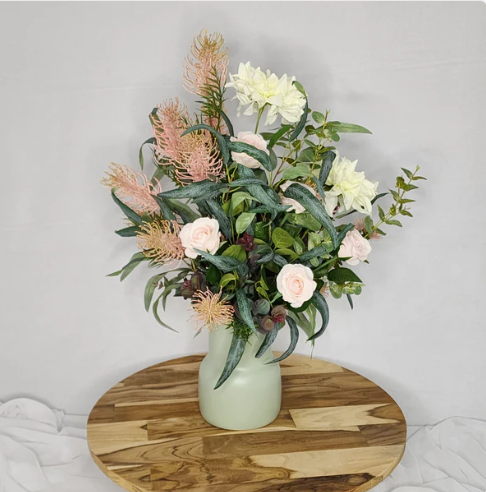 Natives, Dahlia and Rose Arrangement - Realistic Artificial Flowers - Image 4
