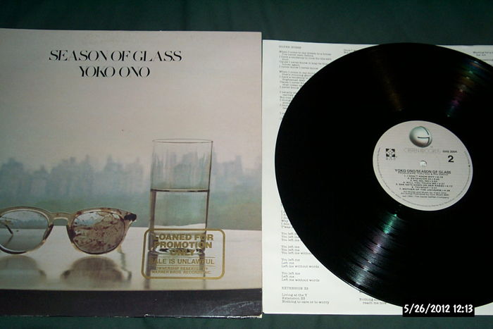 Yoko Ono - Season Of Glass LP NM Quiex II Colored Vinyl...