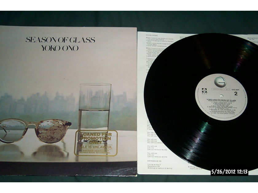 Yoko Ono - Season Of Glass LP NM Quiex II Colored Vinyl Promo Geffen Records
