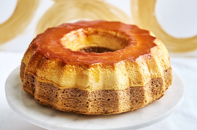 Gâteau flan au caramel et aux épices