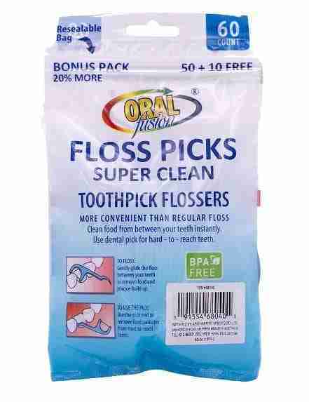 Oral Fusion Floss Picks Super Clean