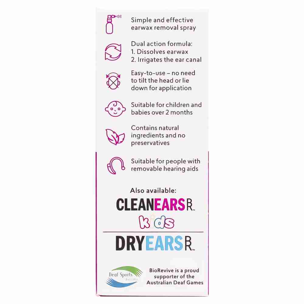Biorevive Cleanears  Earwax Removal Spray 30Ml - Image 4