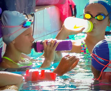 Swimmers in a pool