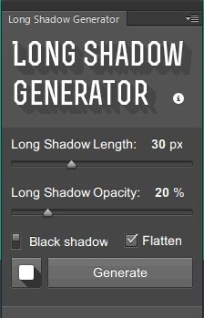 Long Shadows Generator - организация теней в Фотошоп