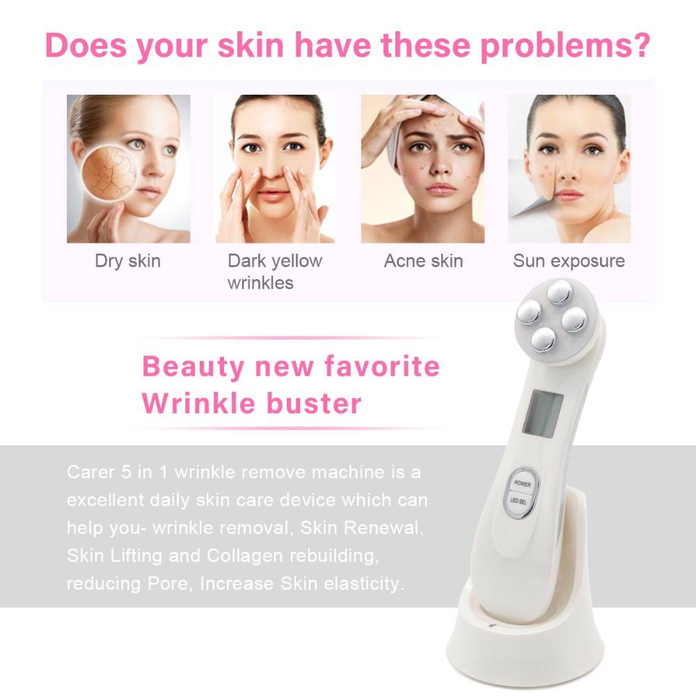 5-in-1 Skin therapy device for treating multiple skin problems