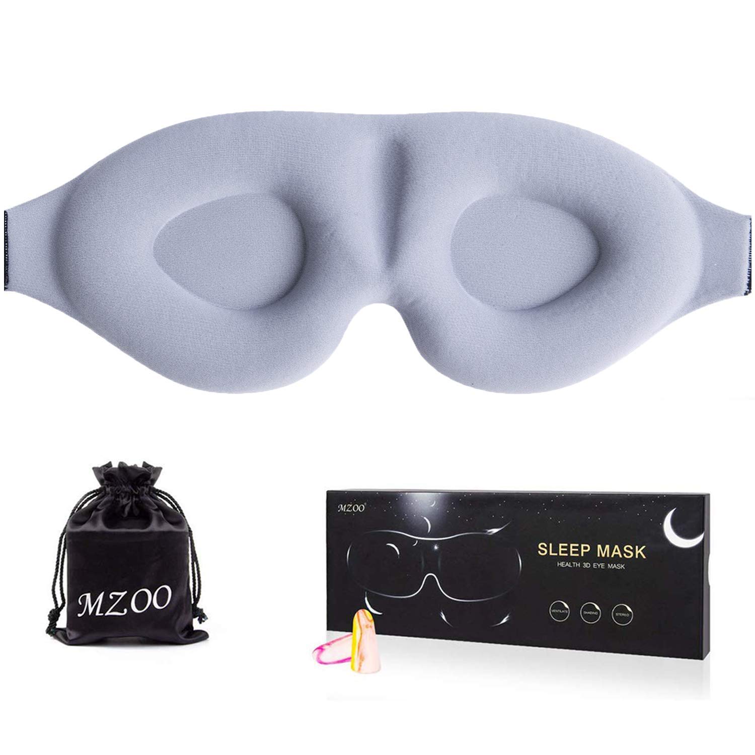 MZOO Sleep Eye Mask vs Brooklinen Mulberry Silk Eyemask Slant