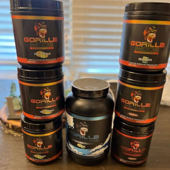 customer shows his pre workout by gorilla