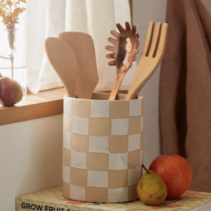 Check Utensil Holder - white